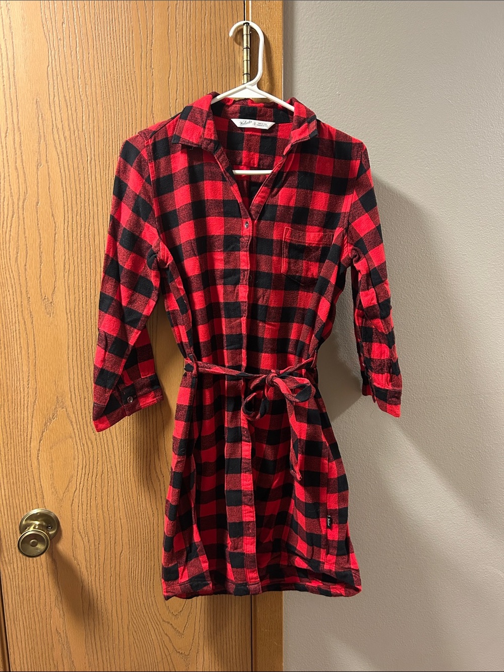 Woolrich Red and Black Plaid Shirt Dress
